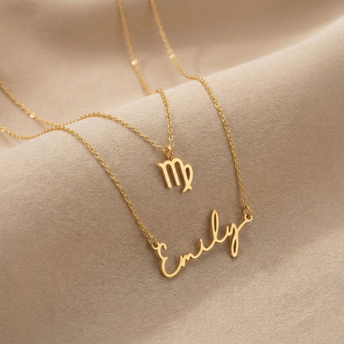 HBD: Signature Name & Zodiac Necklace Set (SAVE $40.00), 33% OFF