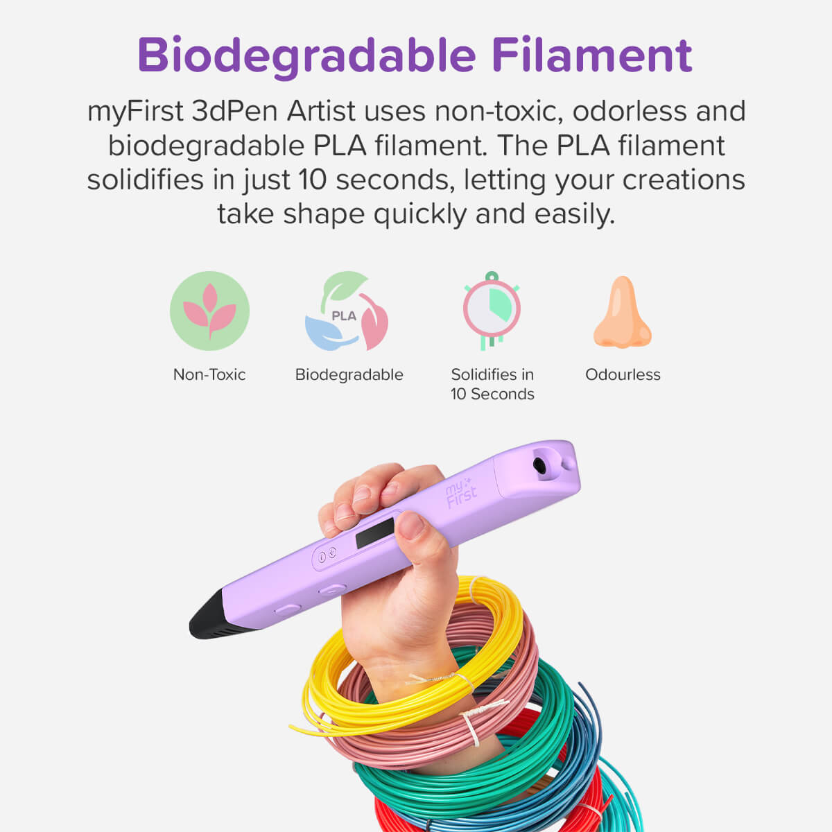 myFirst USA: 3dPen Artist Filament Refill | PLA Filament 6 Colors (24.9% OFF)