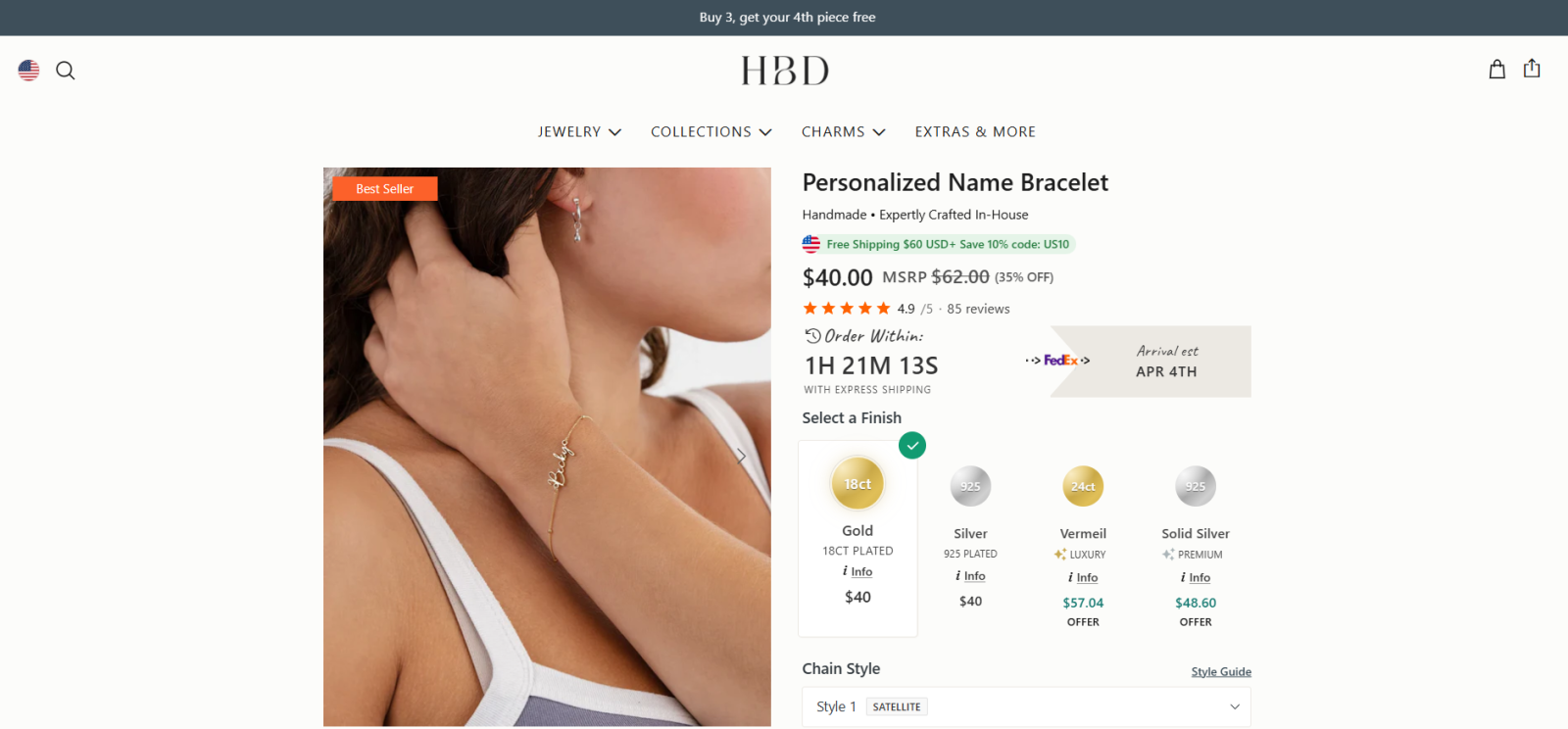 An ecommerce product page showing clear pricing, discount, ratings, and add-to-cart button, helping shoppers make a confident buying decision.