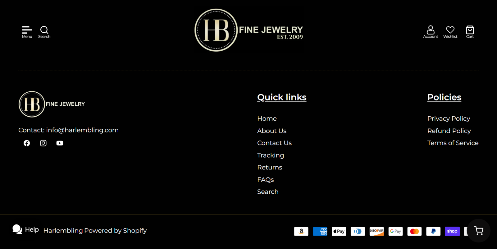 Harlembling website categories resources and support pages