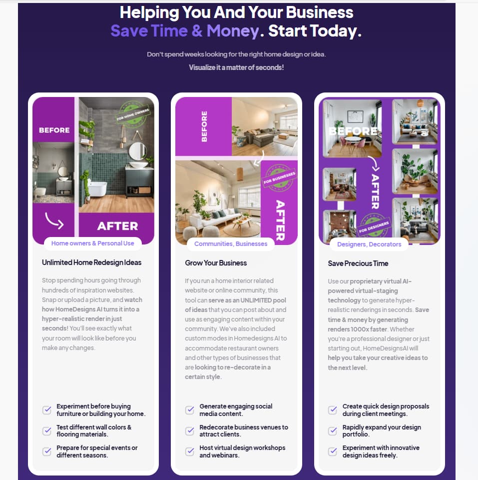 HomeDesigns.ai virtual staging for real estate listings and Airbnb