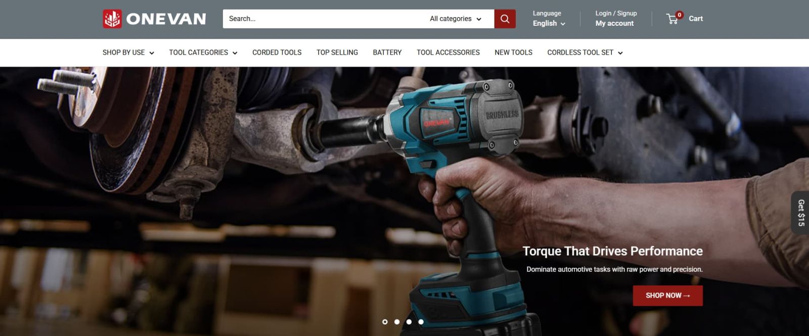 ONEVAN cordless impact wrench for automotive repair projects