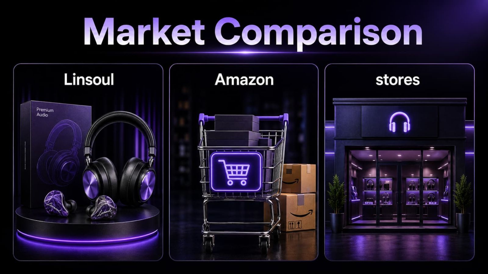 Linsoul market comparison hero for other audio shopping paths