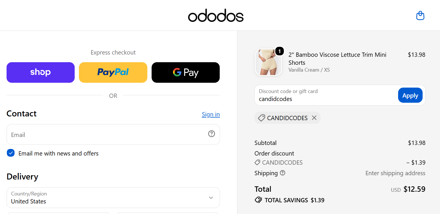 Code CandidCodes 10% Off _ 2 Bamboo Viscose Lettuce Trim Mini Shorts