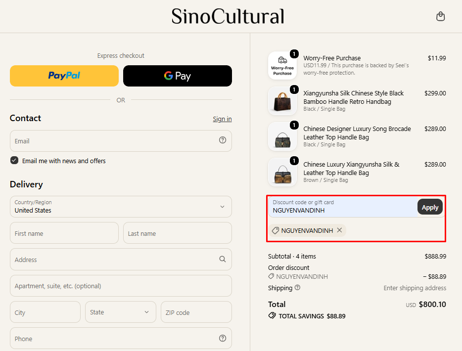 SinoCultural Coupon Code: Extra 10% Off Verified (Code: NGUYENVANDINH)