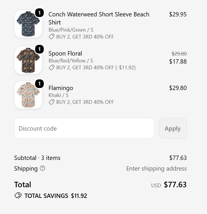 Bonlax Buy 3 deal showing 40% off the third eligible item