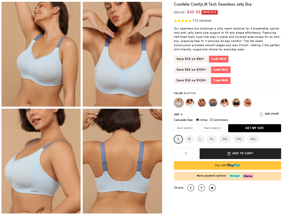 Comfelie ComfyLift Tech Seamless Jelly Bra