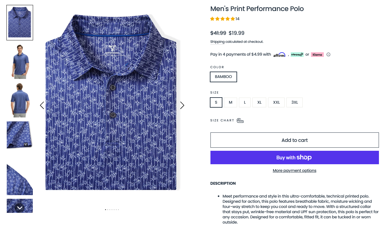 Men's Print Performance Polo