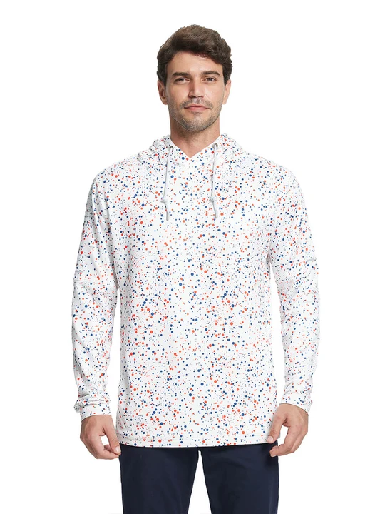 Front fit of DTWOOO Print Performance Fleece Hoodie