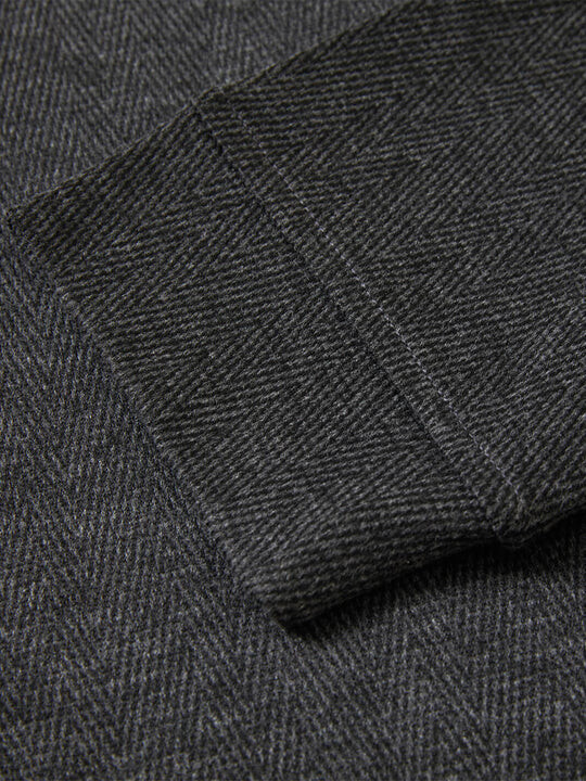 DTWOOO Herringbone Performance Quarter-Zip fabric detail