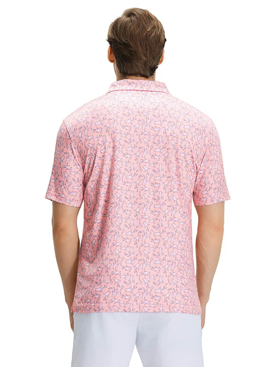Back fit of DTWOOO Lucky Koi golf polo