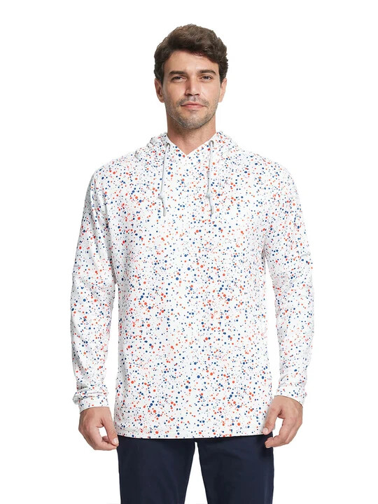 DTWOOO Print Performance Fleece Hoodie fabric and pocket detail