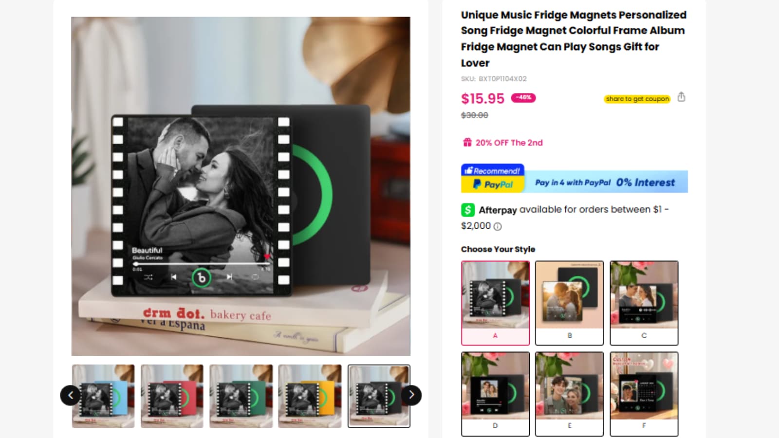 Giftlab Unique Music Fridge Magnets 46% Off and 20% Off The 2nd deal thumbnail