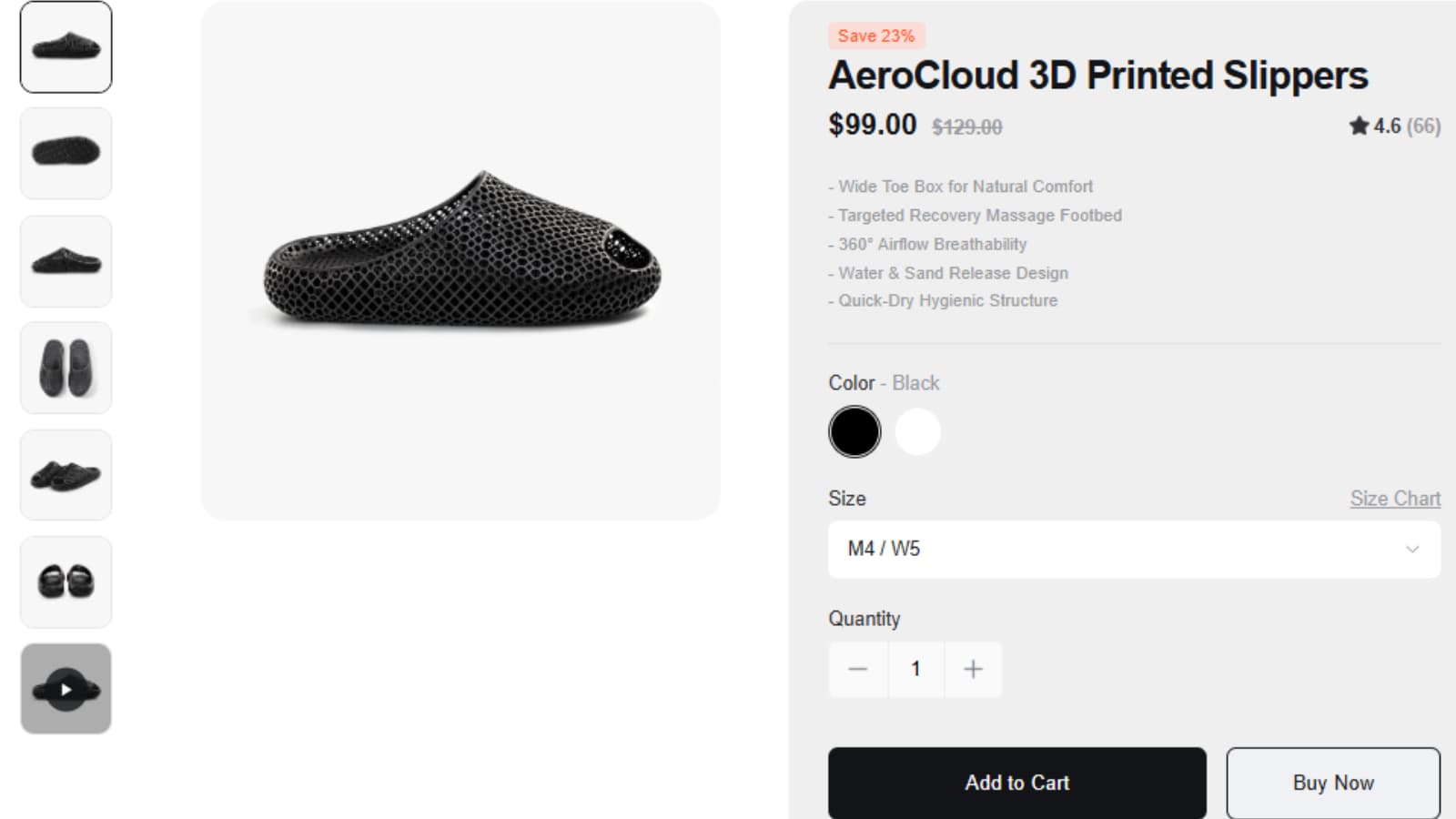 Nexbie Shoes AeroCloud 3D Printed Slippers deal thumbnail