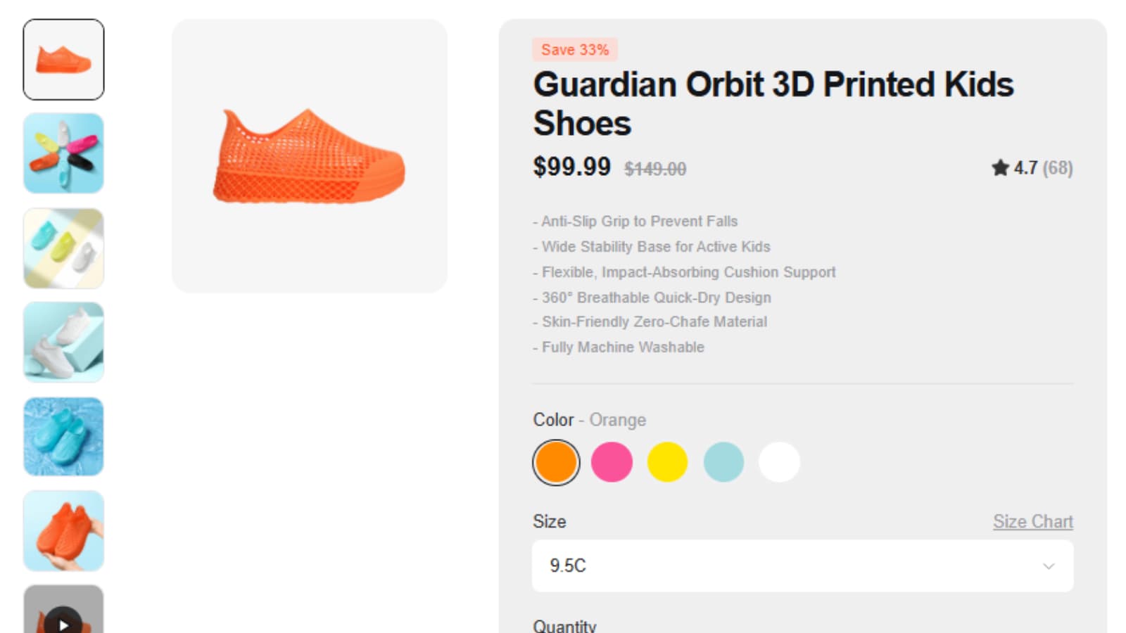 Nexbie Shoes Guardian Orbit 3D Printed Kids Shoes deal thumbnail