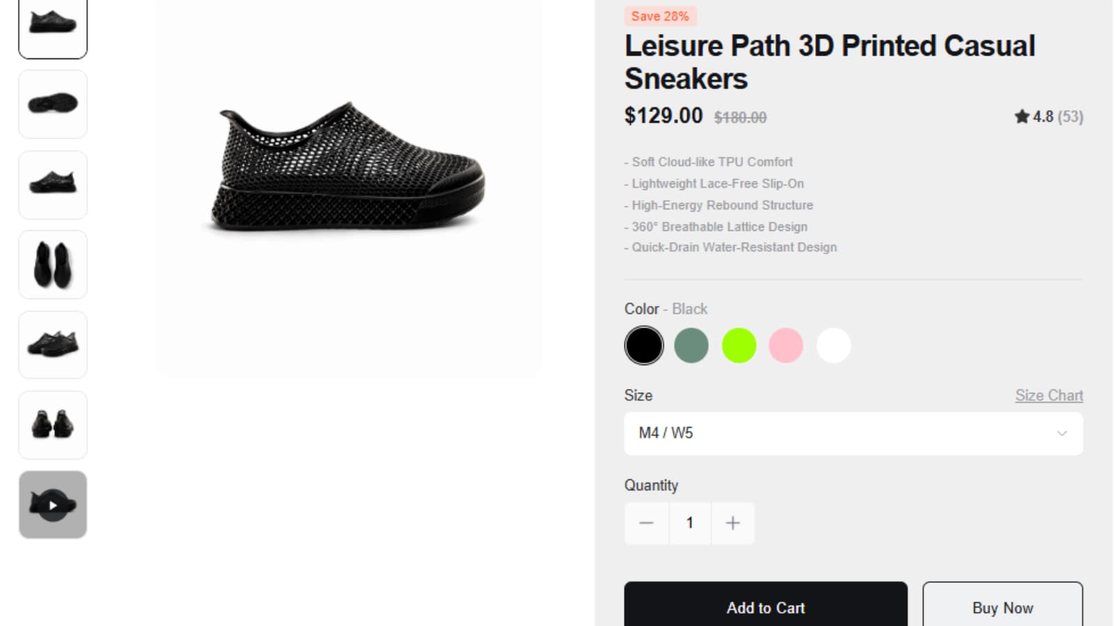 Nexbie Shoes Leisure Path 3D Printed Casual Sneakers deal thumbnail