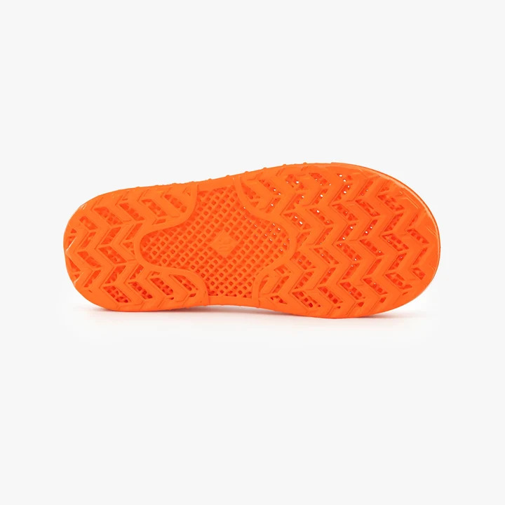 Outsole of orange Nexbie Guardian Orbit 3D Printed Kids Shoes