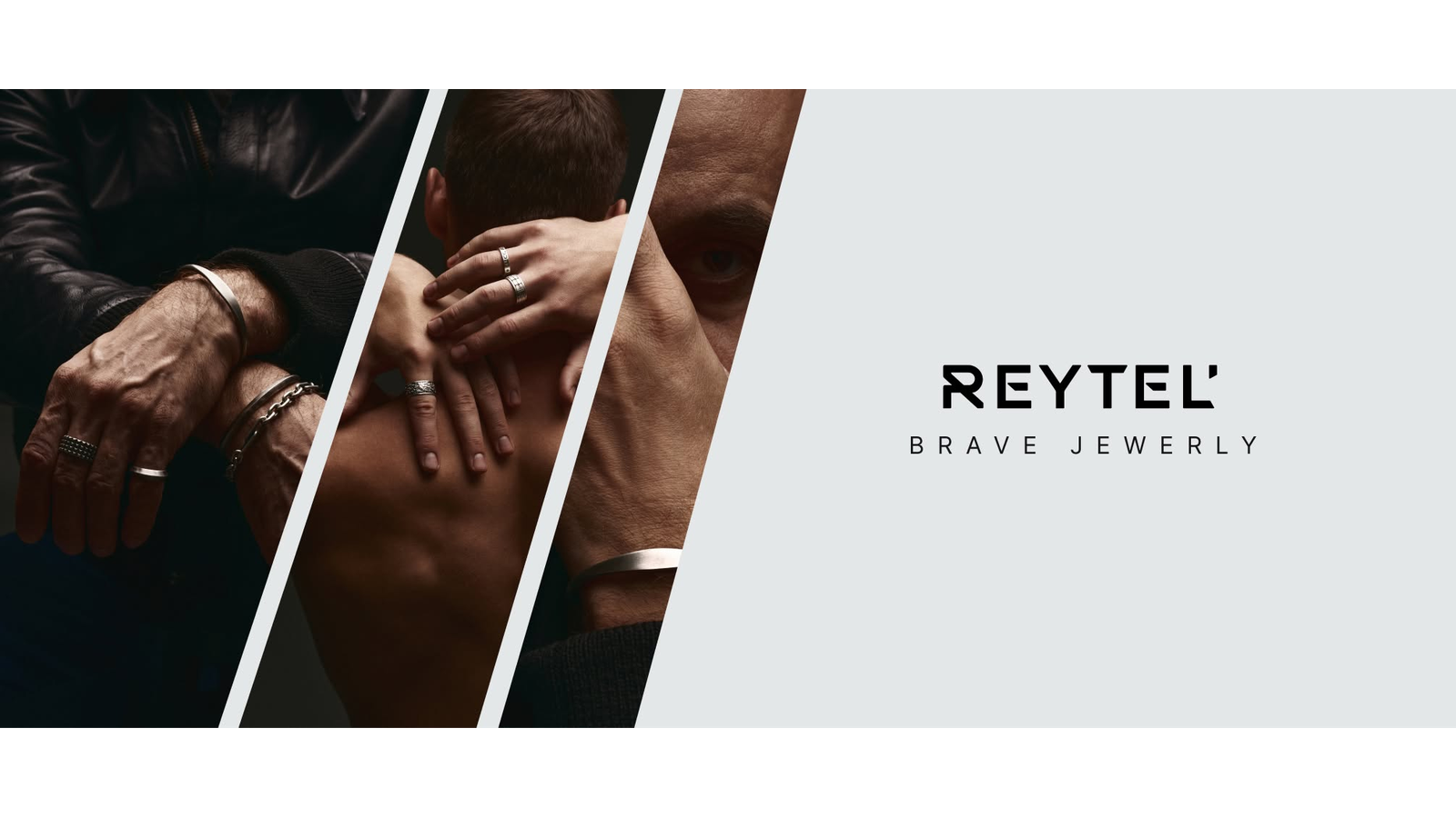 Selection of Reytel men's sterling silver jewelry