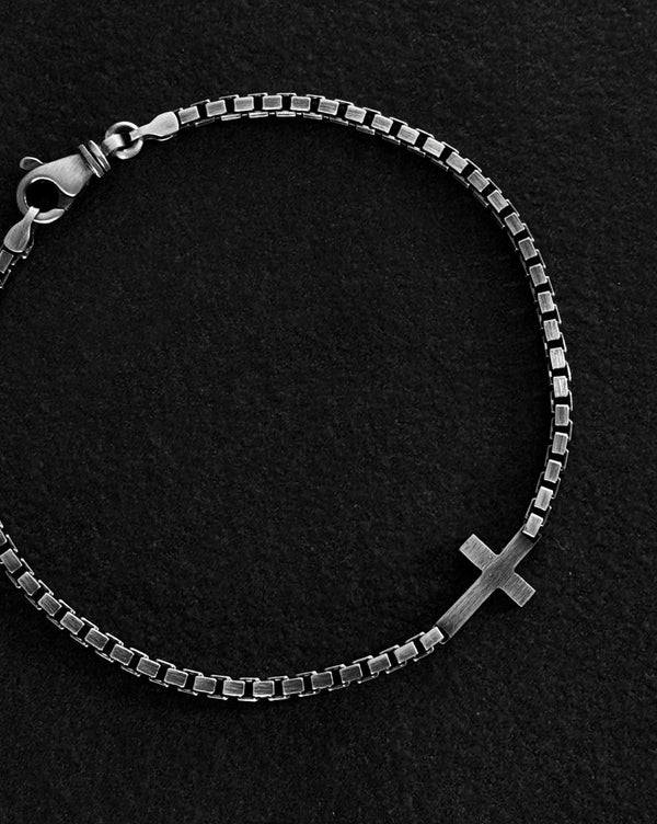Silver bracelet CROSS by Reytel