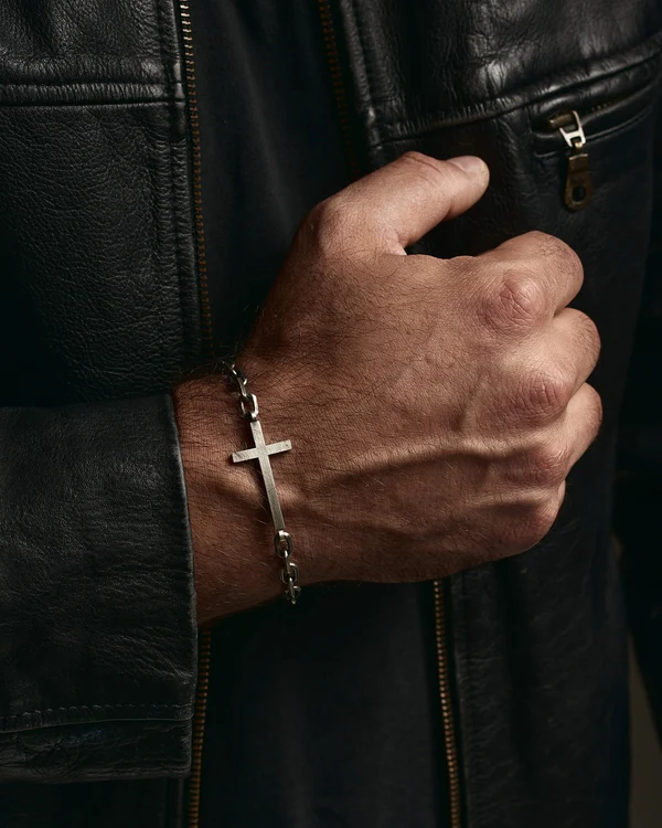 Silver bracelet STRENGTH OF FAITH by Reytel