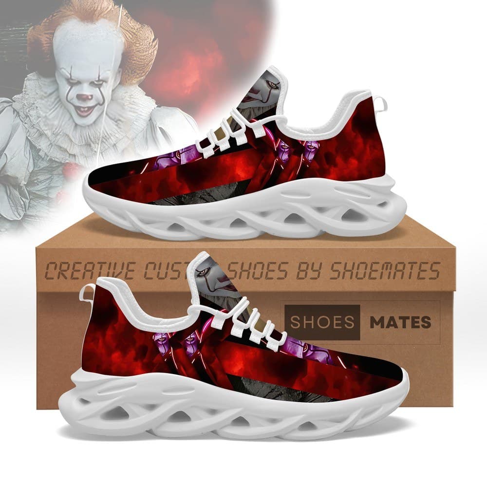 IT Max Soul Shoes with red and black horror-inspired artwork and white sculpted soles
