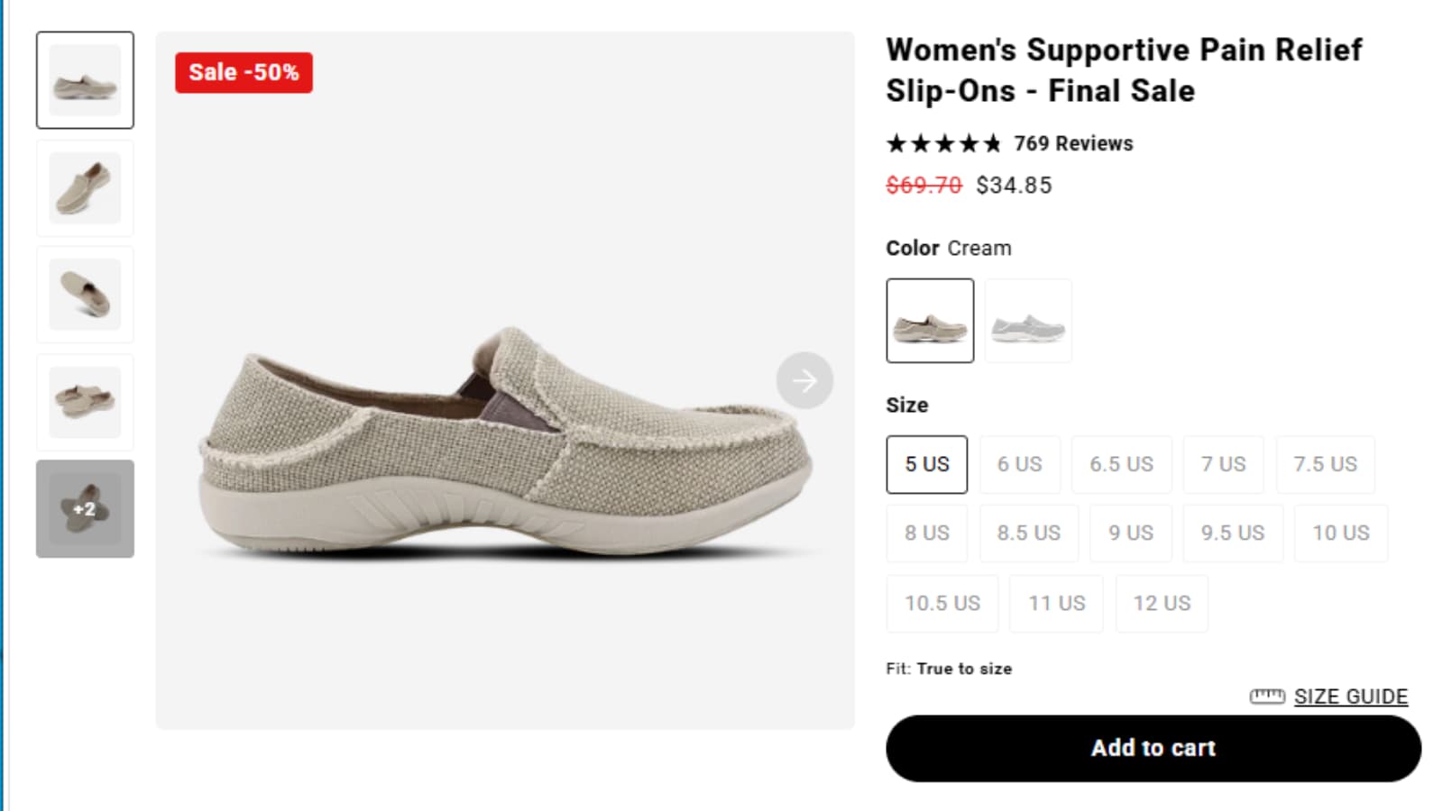 WalkHero Women's Supportive Pain Relief Slip-Ons Final Sale 50% off deal thumbnail