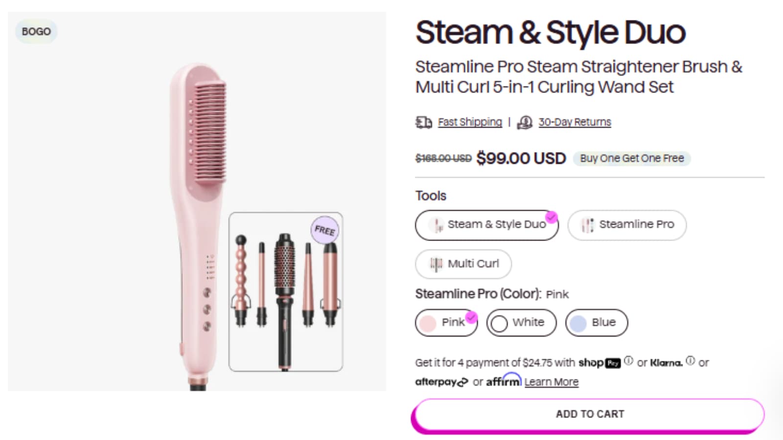 Wavytalk Steam and Style Duo BOGO bundle deal thumbnail