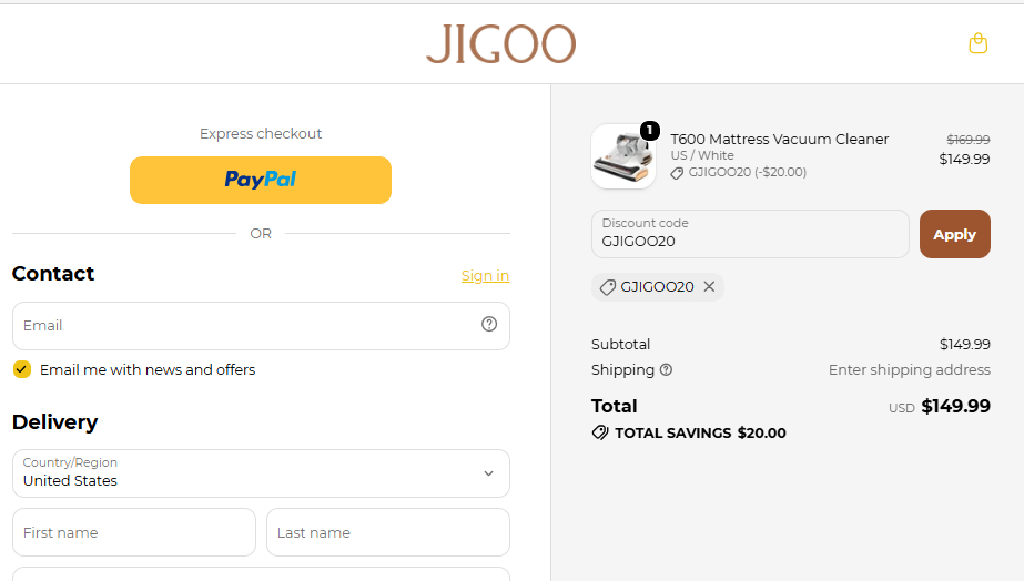 GJIGOO20 T600 checkout proof