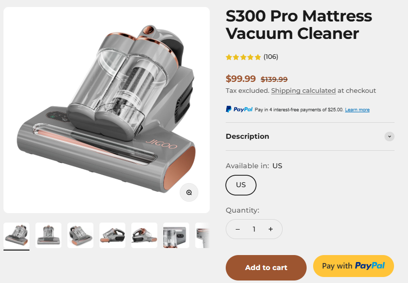 S300 Pro Mattress Vacuum Cleaner