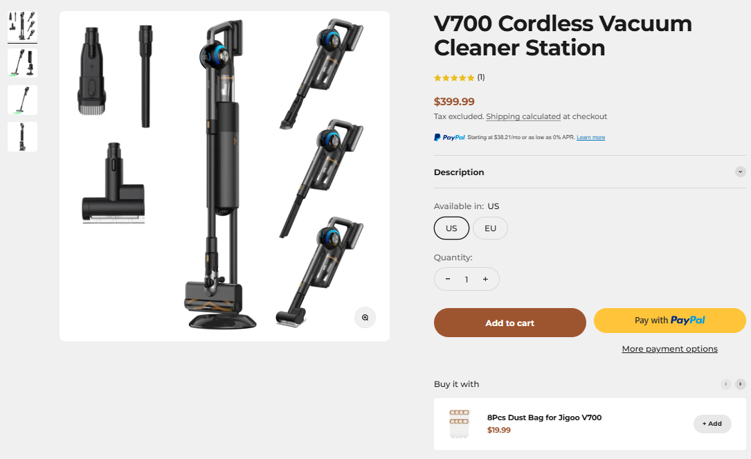 V700 Cordless Vacuum Cleaner Station