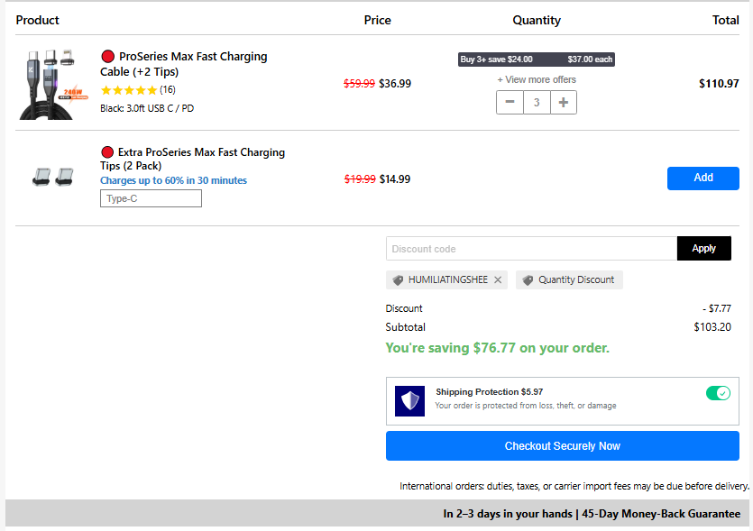 KEUTEK Buy 3 save 24 checkout proof