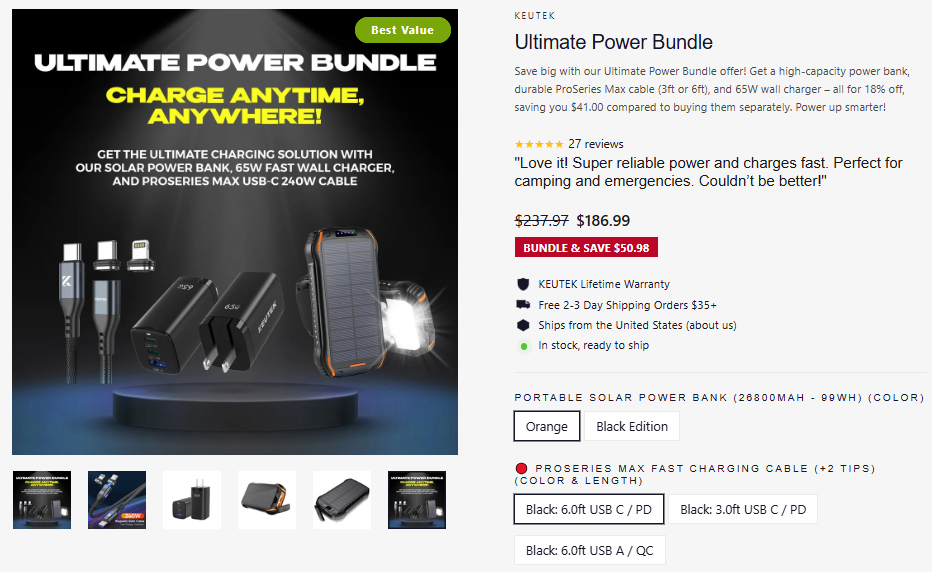 Ultimate Power Bundle sale price proof