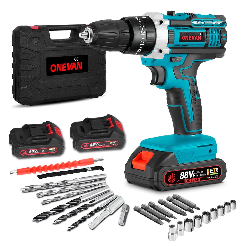 ONEVAN 10mm cordless impact drill set deal