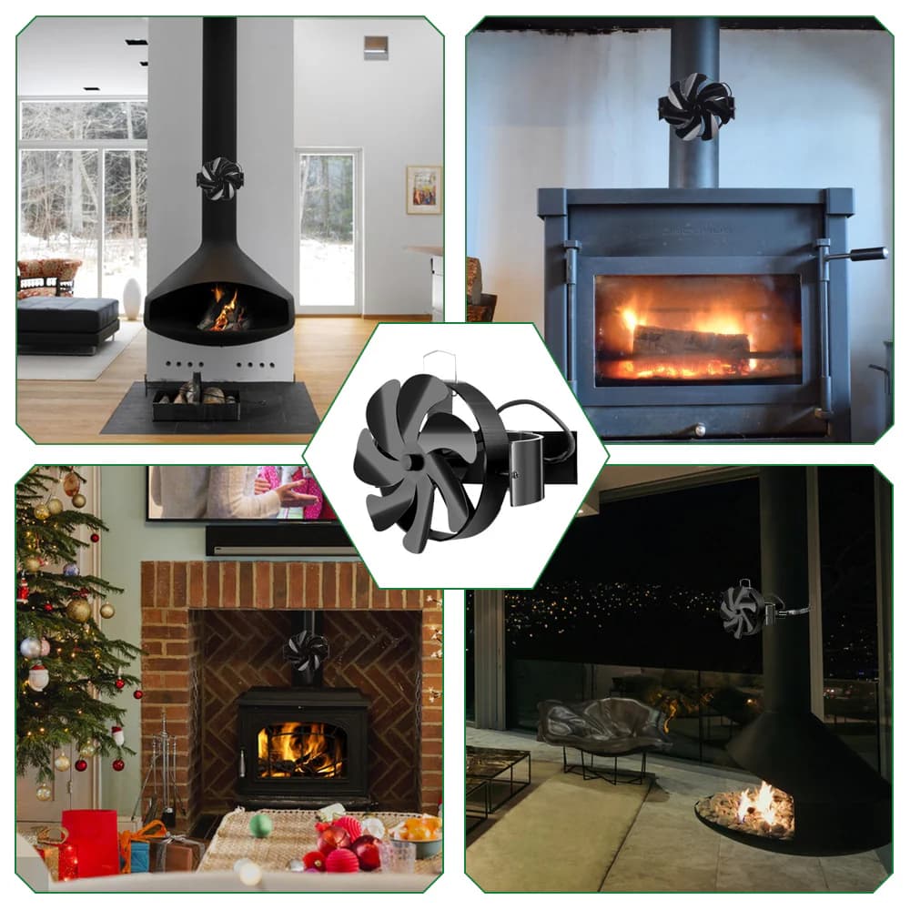 ONEVAN 7 blades thermodynamic fireplace fan deal