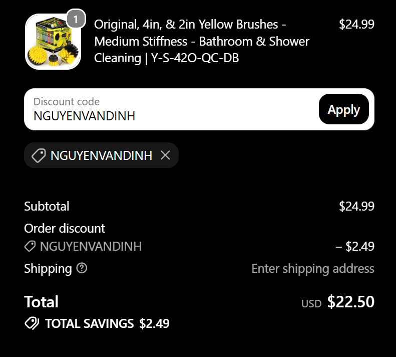 code NGUYENVANDINH  10% Off
