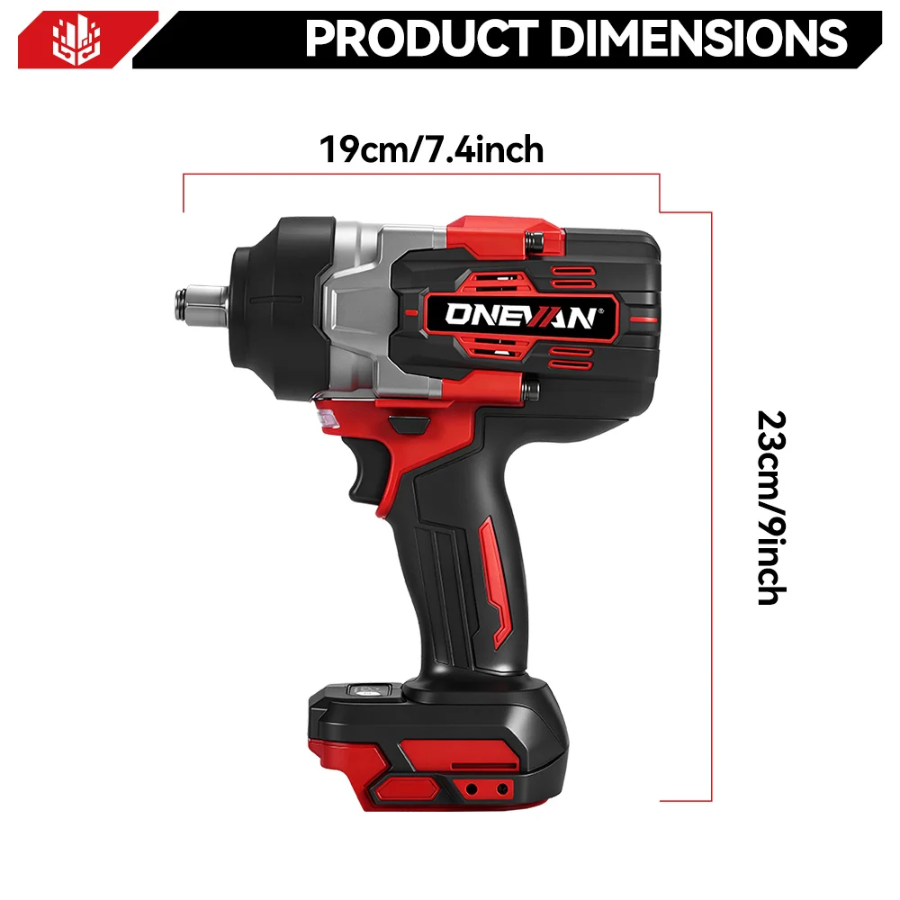 ONEVAN 2800N·m brushless cordless impact wrench