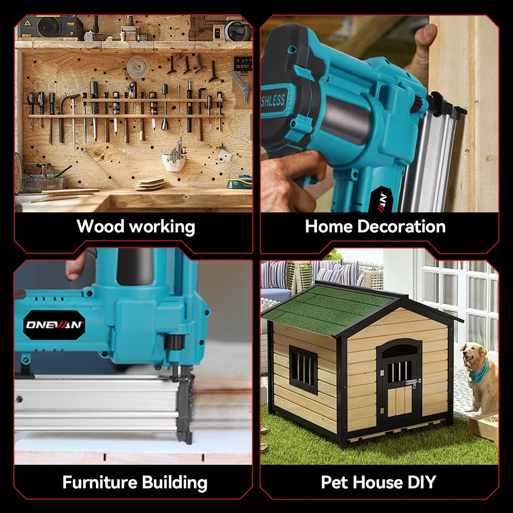 ONEVAN cordless two-in-one brushless brad nailer and stapler