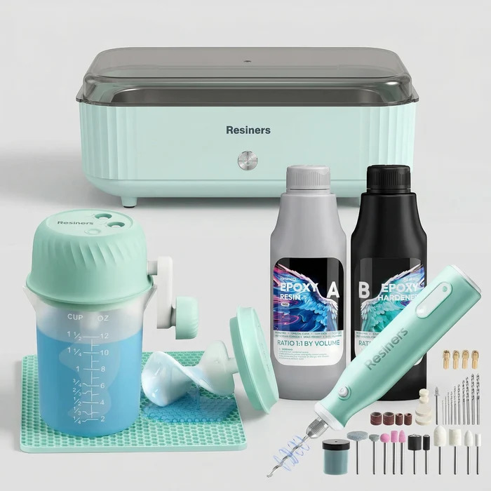 All-in-One Resin Starter Kit (Resin Mixing, Casting, Curing & Polishing Tools)