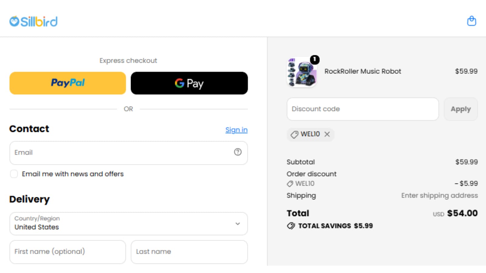 WEL10 checkout proof for RockRoller