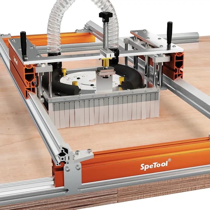 SpeTool S03003 slab flattening mill with router and dust collection system