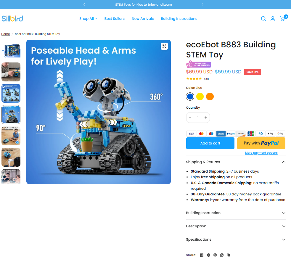 ecoEbot B883 Building STEM Toy