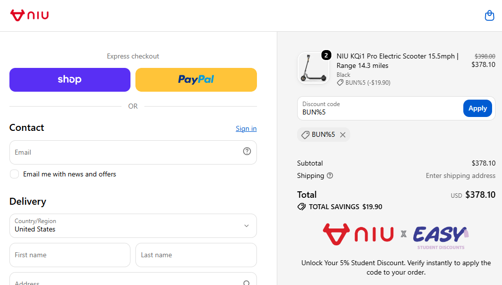 code _BUN%5 when buy2