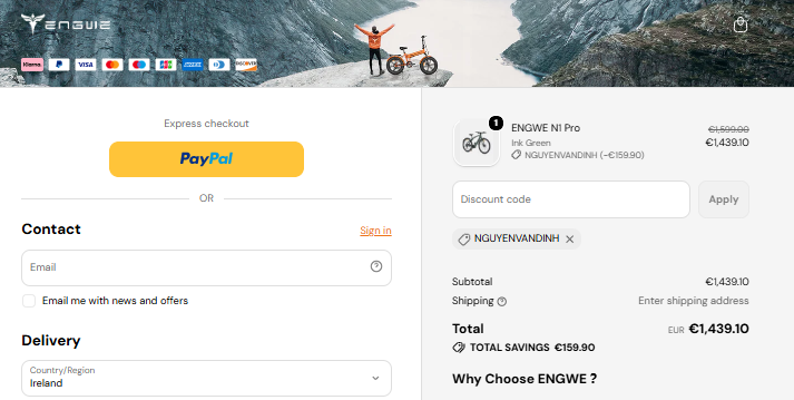 NGUYENVANDINH checkout proof for ENGWE N1 Pro