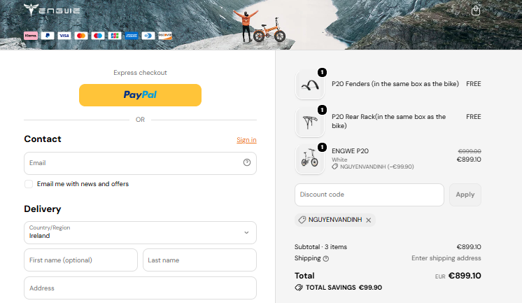 NGUYENVANDINH checkout proof for ENGWE P20