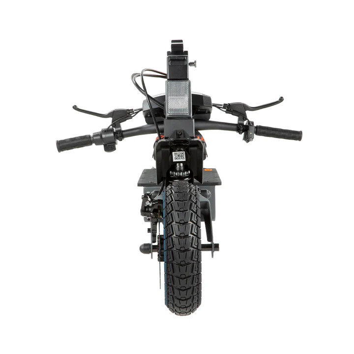 Front view of the KuKirin G2 tire, handlebar and control layout