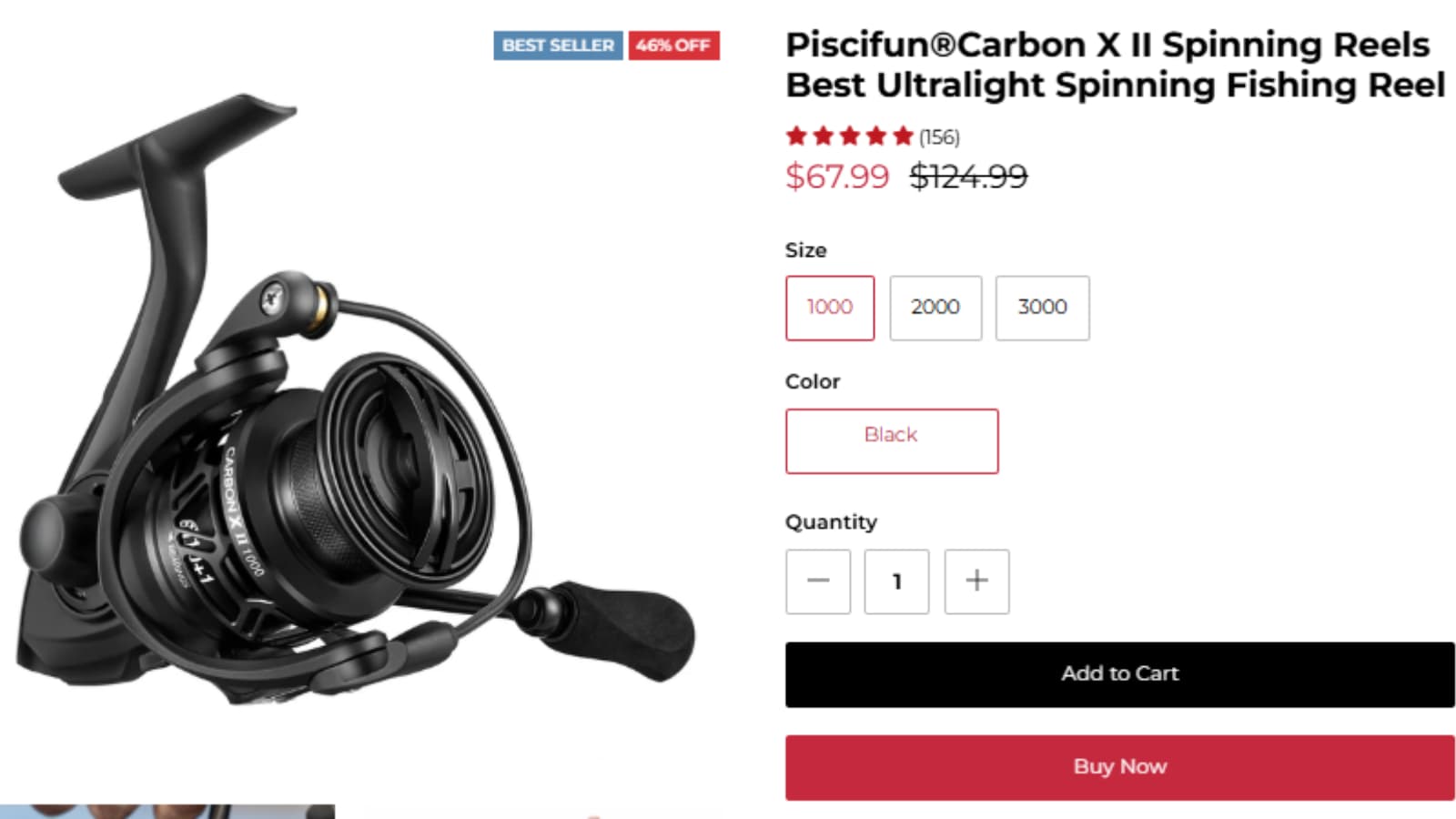 Piscifun Carbon X II Spinning Reel current sale price proof