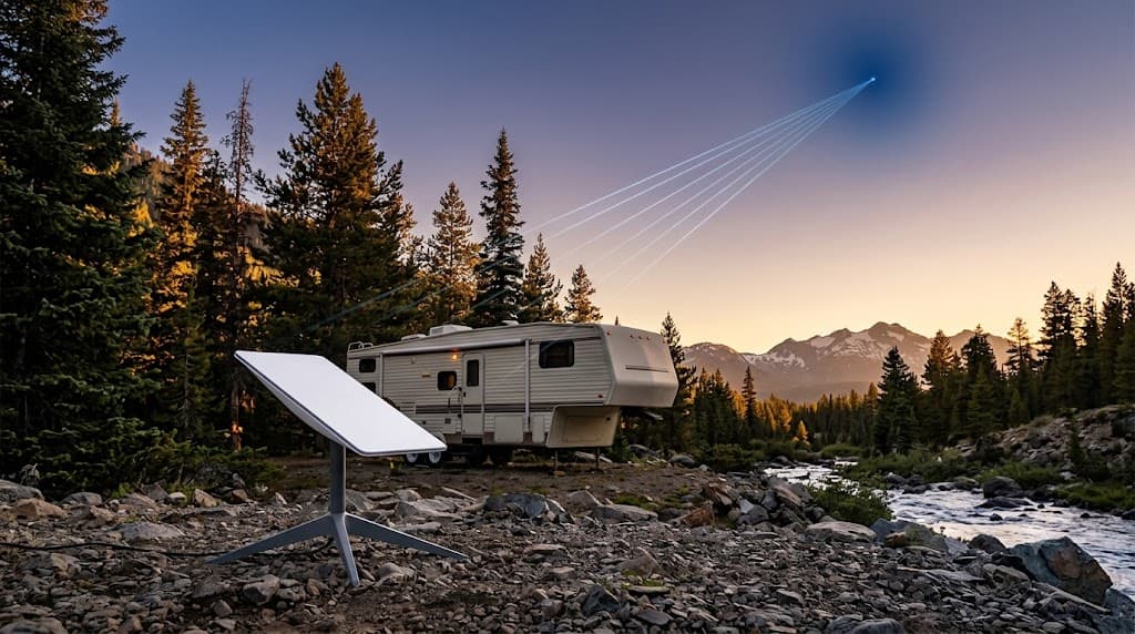 Starlink satellite internet setup for remote RV and rural dead zones