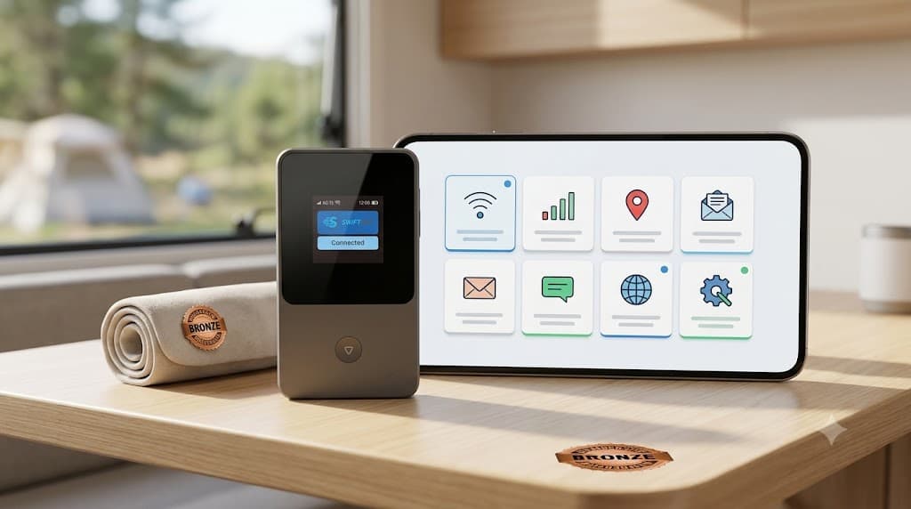 SwiftNet 4G Bronze support activation help image for hotspot connection, travel backup, maps, email, messages, light browsing and setup support