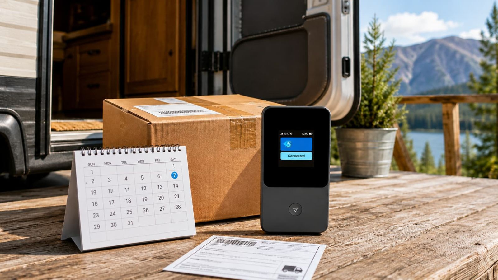SwiftNet 7 day trial starts from equipment delivery date with hotspot package and calendar timing checklist