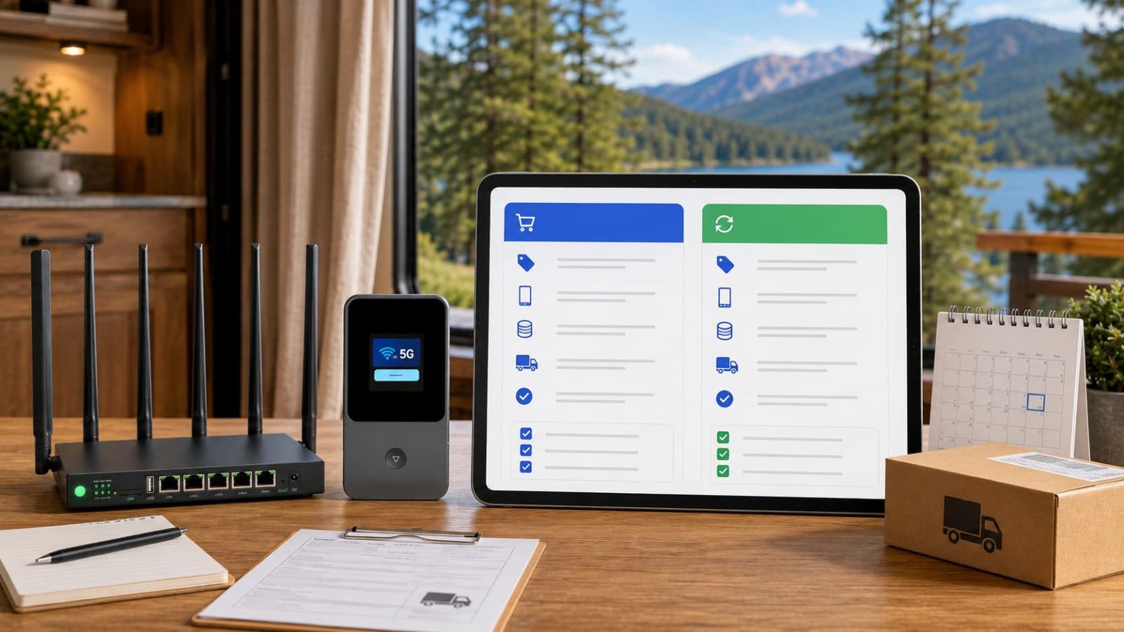 SwiftNet first checkout versus recurring subtotal guide showing ORION04, device terms, data option and monthly renewal checks